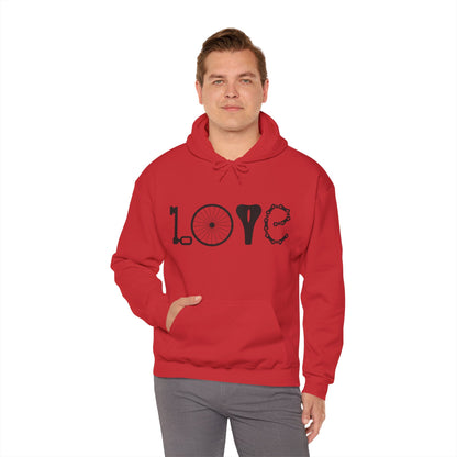 Bicycle Love Hoodie - Mountain Bike Hoodie - Unisex Cycling Hoodie, Cozy Bike Lover Gift & Outdoor Apparel