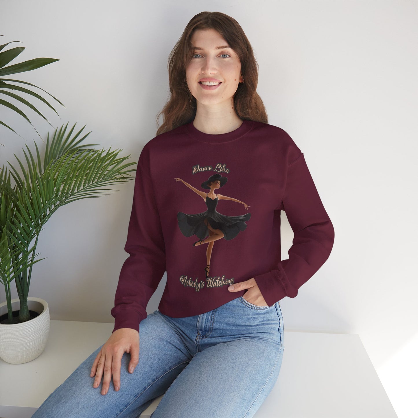 Ballerina Sweatshirt – Women’s Cozy Ballet Crewneck Sweatshirt - Ballerina Valentine Gift