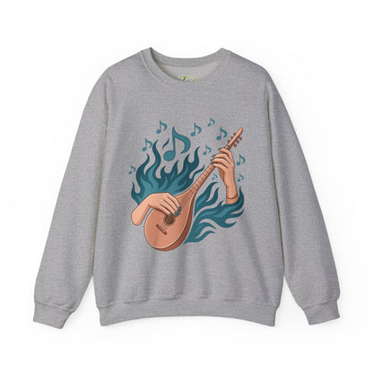 Music Lover Crewneck - Musical Women's Sweatshirt - Artistic Graphic Gift for Musicians