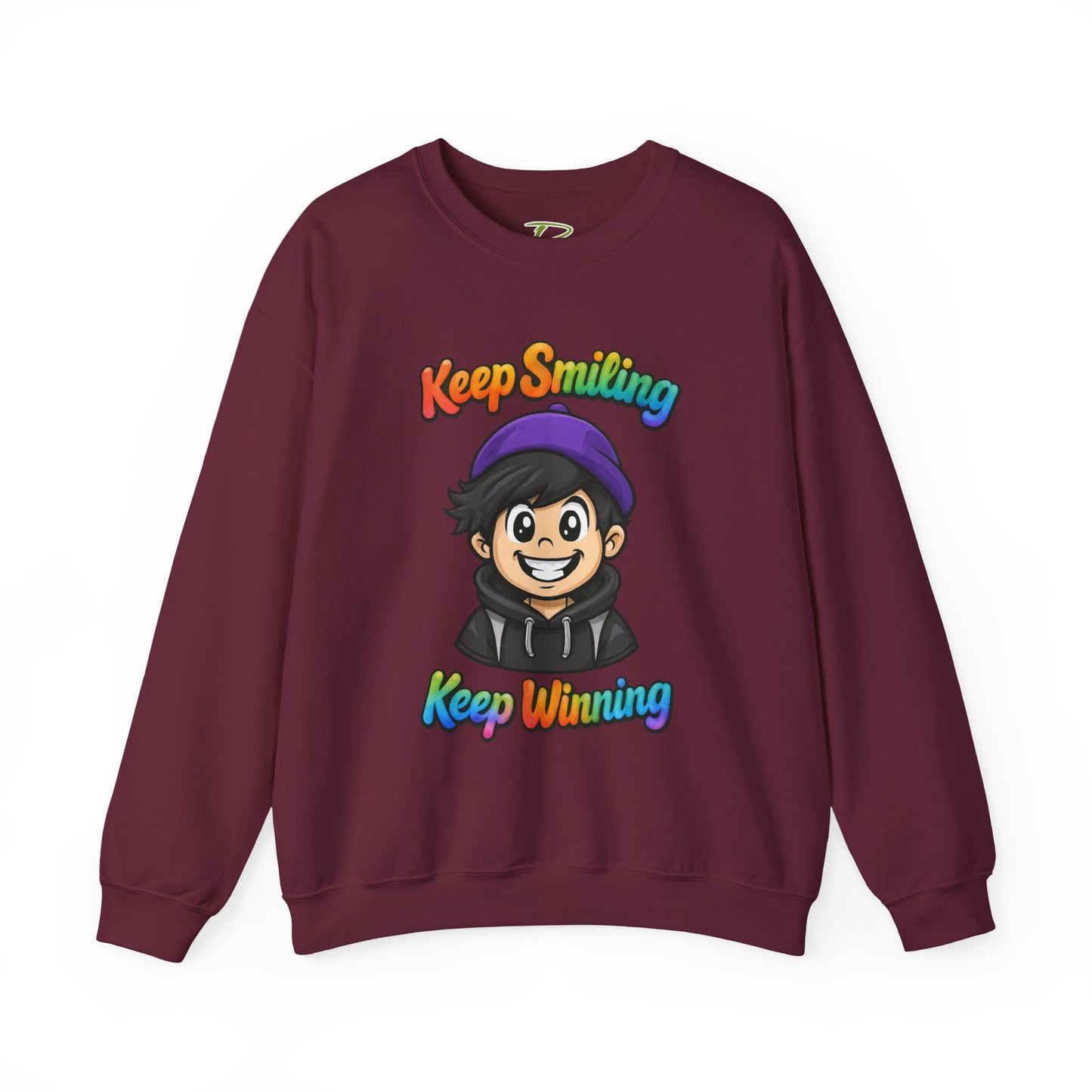 Happy Vibes Crewneck Sweatshirt - Keep Smiling Men's Sweater - Motivational Sweater & Inspirational Gift