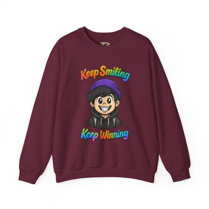 Happy Vibes Crewneck Sweatshirt - Keep Smiling Men's Sweater - Motivational Sweater & Inspirational Gift
