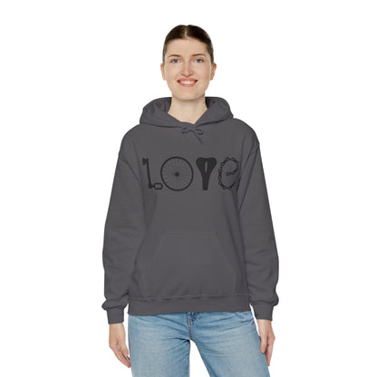 Bicycle Love Hoodie - Mountain Bike Hoodie - Unisex Cycling Hoodie, Cozy Bike Lover Gift & Outdoor Apparel