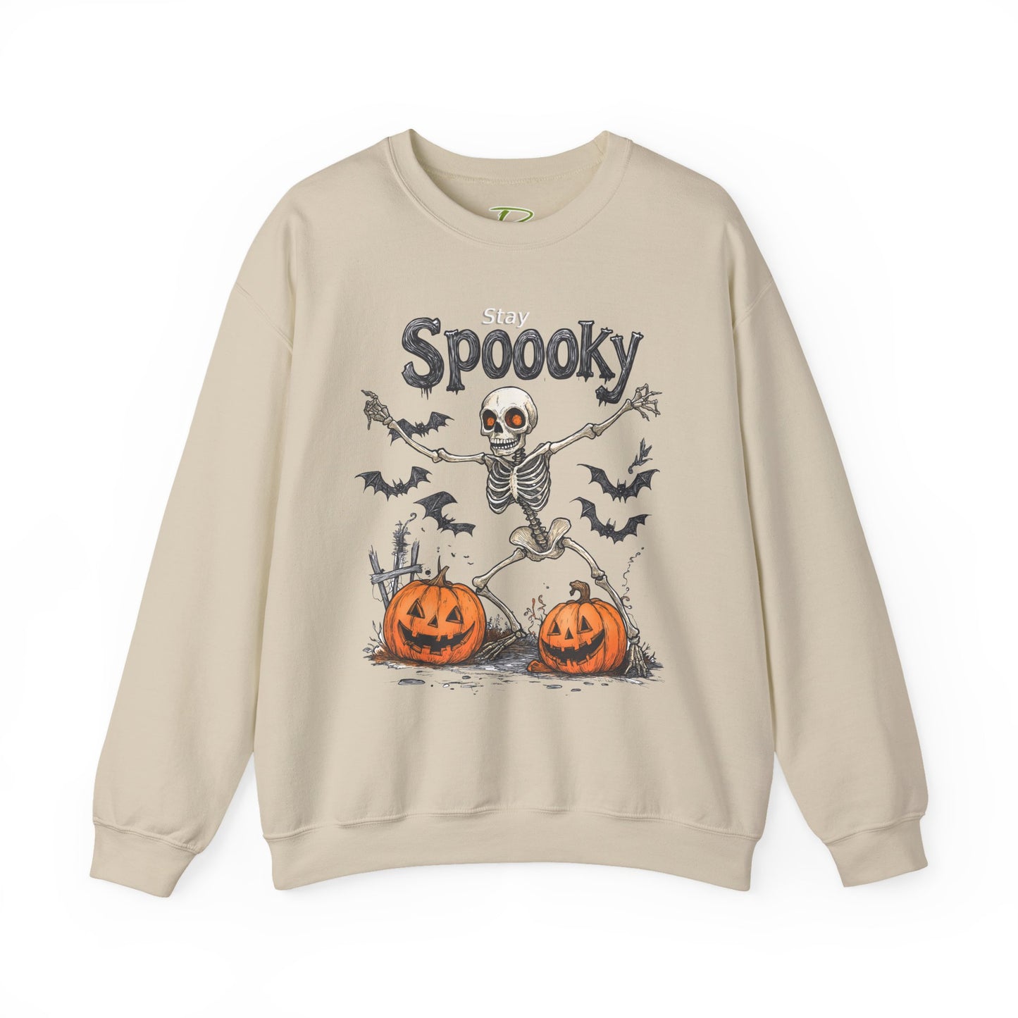 Halloween Sweatshirt - Spooky Skeleton Halloween Sweatshirt – Unisex Crewneck, Cozy Fall Sweater & Halloween Gift - Halloween Costume
