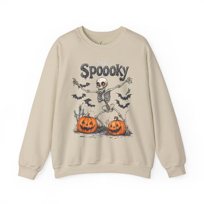 Halloween Sweatshirt - Spooky Skeleton Halloween Sweatshirt – Unisex Crewneck, Cozy Fall Sweater & Halloween Gift - Halloween Costume
