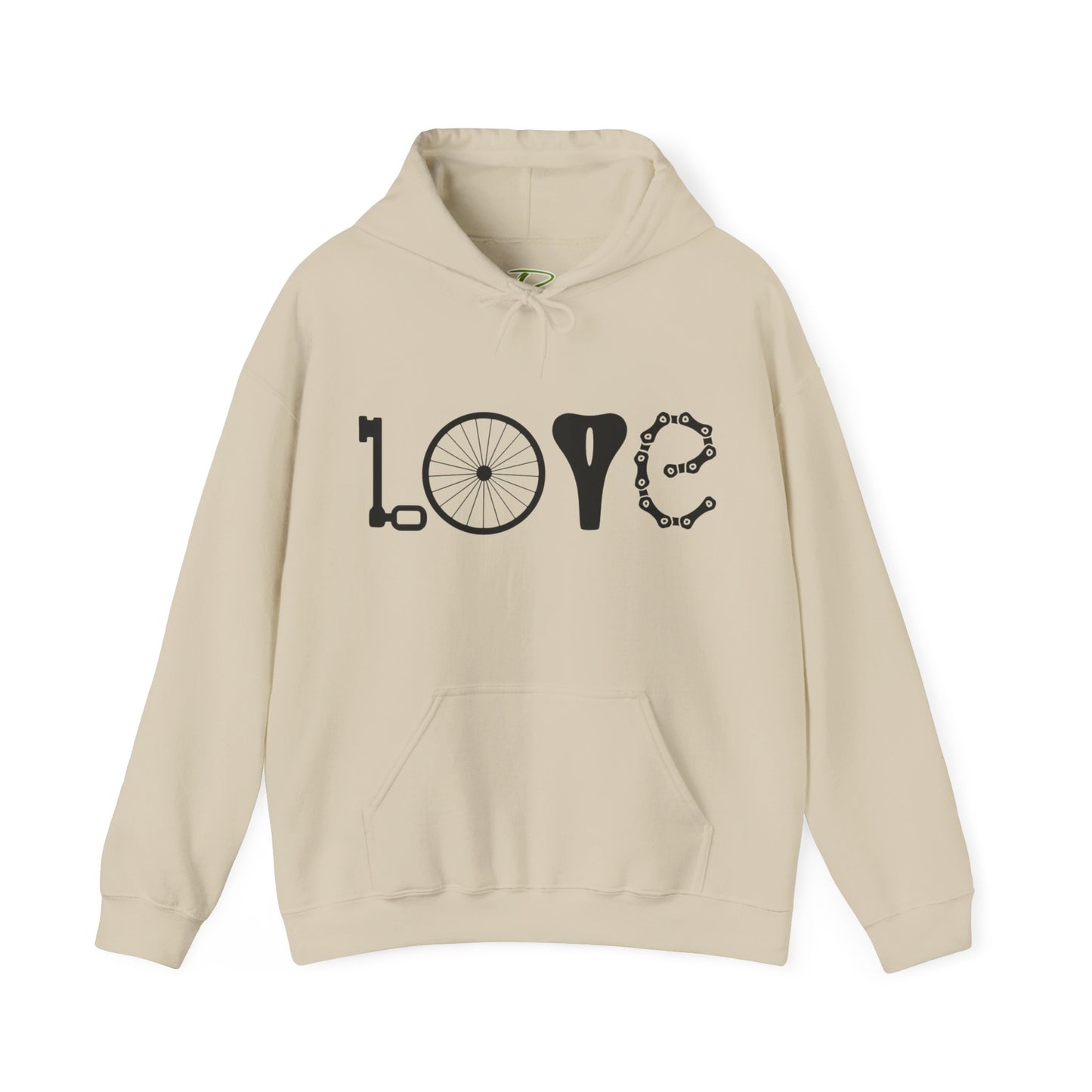 Bicycle Love Hoodie - Mountain Bike Hoodie - Unisex Cycling Hoodie, Cozy Bike Lover Gift & Outdoor Apparel