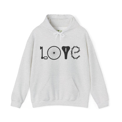 Bicycle Love Hoodie - Mountain Bike Hoodie - Unisex Cycling Hoodie, Cozy Bike Lover Gift & Outdoor Apparel