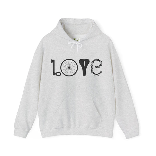Bicycle Love Hoodie - Mountain Bike Hoodie - Unisex Cycling Hoodie, Cozy Bike Lover Gift & Outdoor Apparel