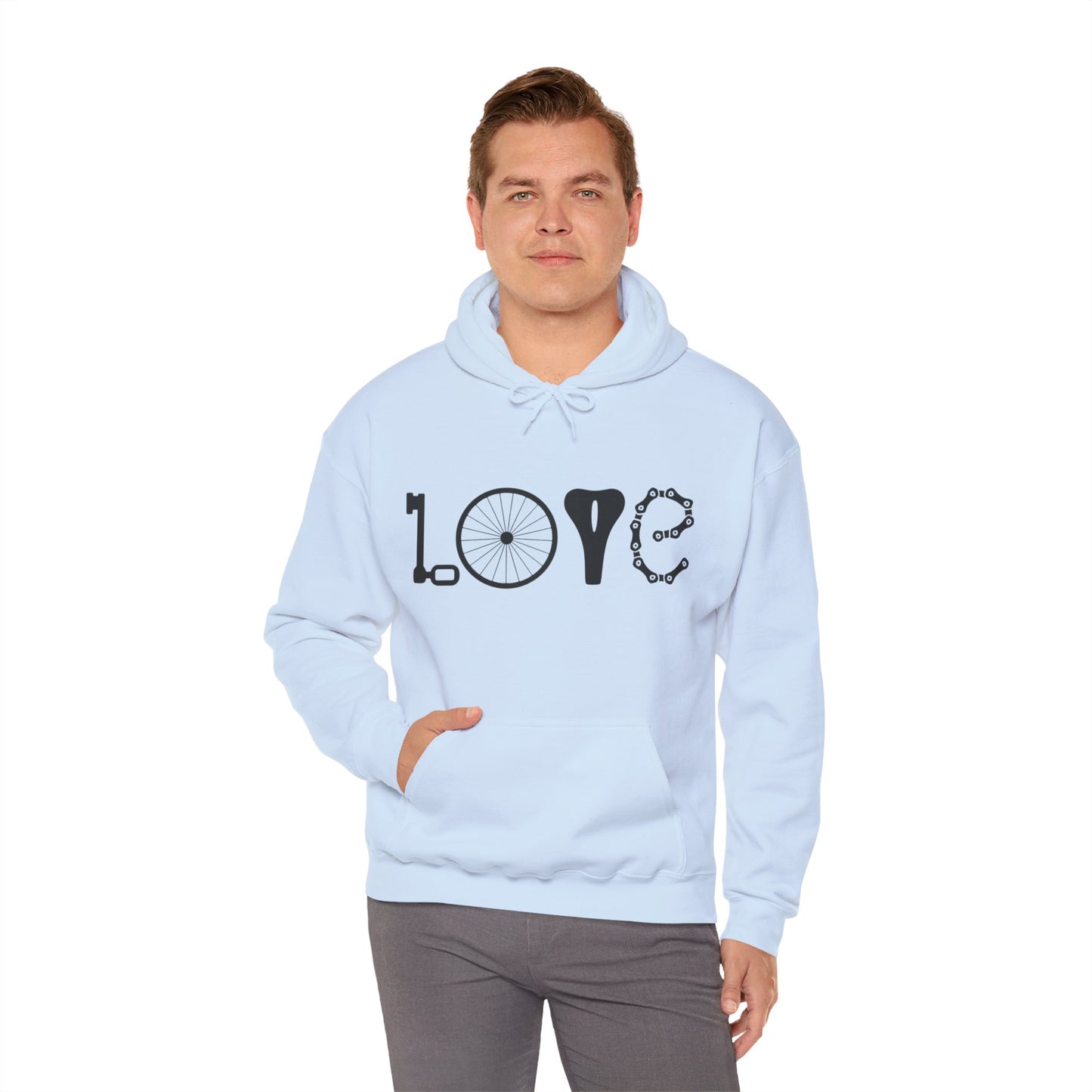 Bicycle Love Hoodie - Mountain Bike Hoodie - Unisex Cycling Hoodie, Cozy Bike Lover Gift & Outdoor Apparel
