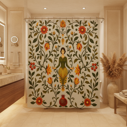 William Morris Sage Green Floral Shower Curtain